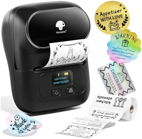 Phomemo M110 Label Maker Machine with Tape Thermal Label Printer by Phomemo