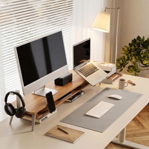 Fenge 42.5-Inch Monitor Stand Riser with Laptop, Phone & Headphone Holders - Image 4