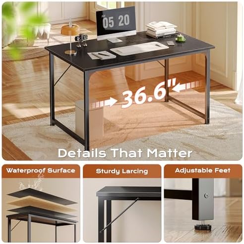 PRAISUN 40 X 24 Inch Computer Desk with Deeper Desktop - Image 6