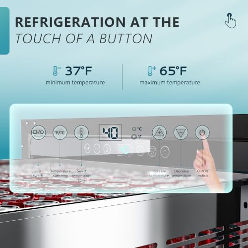 EUHOMY Under Counter Double Drawer Fridge, 24 Inch Outdoor Refrigerator - Image 6