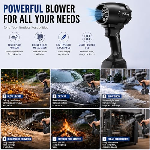 Cordless Jet Blower with Battery, Brushless Handheld Leaf Blower - Image 6