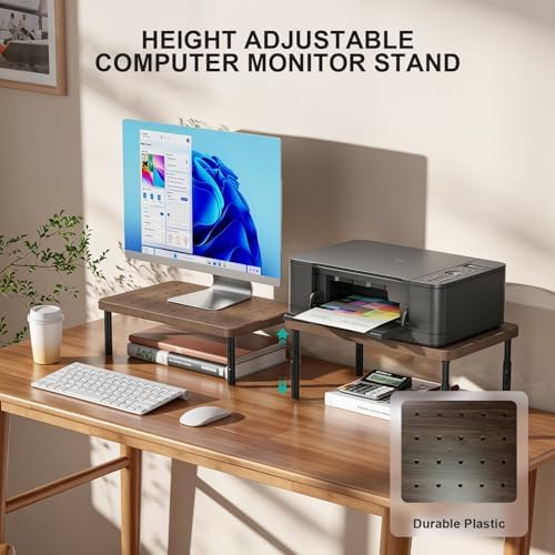 WALI Computer Monitor Stand for Desk, Adjustable Laptop Riser, up to 44 lbs - Image 3