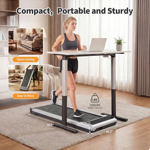 NEWBULIG Walking Pad Treadmill for Home, Lightweight Walk Machine with Remote Control and LED Display, Portable Treadmill Under Desk for Walking, Jogging, Running - Image 5