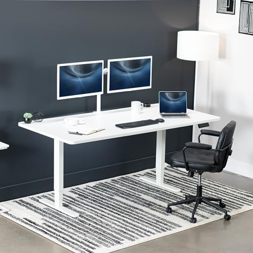 VIVO White 71 x 36 in Standing Desk, DESK-KIT-2W7W-36 - Image 2
