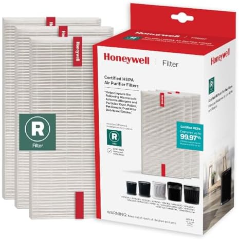 Honeywell HEPA Air Purifier Filter R, 3-Pack Air Filter Replacements by HoneywellPluggedIn