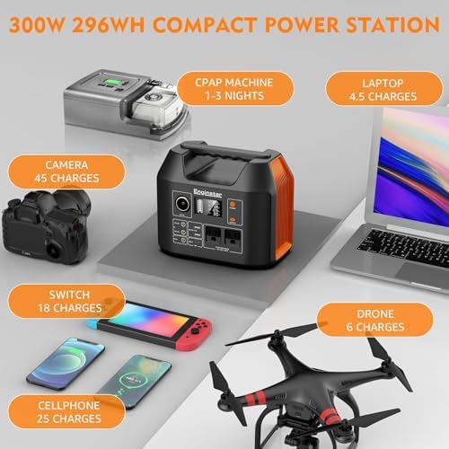 EnginStar Portable Power Station 300W 296Wh Solar Generator - Image 5