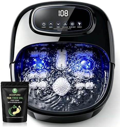 Foot Soaking Tub with Ozone & UV, Foot Spa Bath Massager with Heat by ACCOPURO
