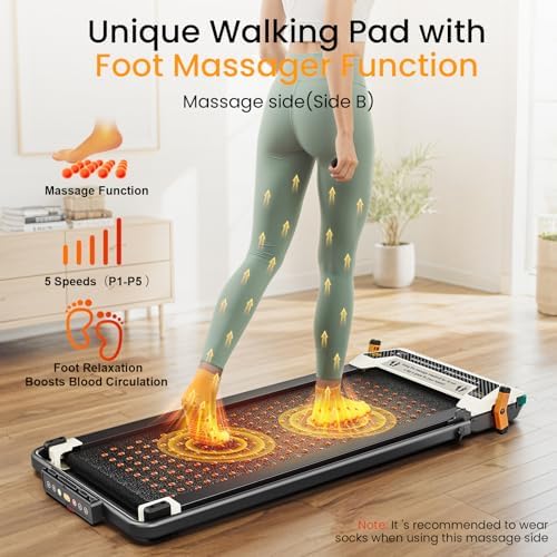 Walking Pad, Dual-Sided Foot Massage Under Desk Treadmill for Home, 330Lbs - Image 3