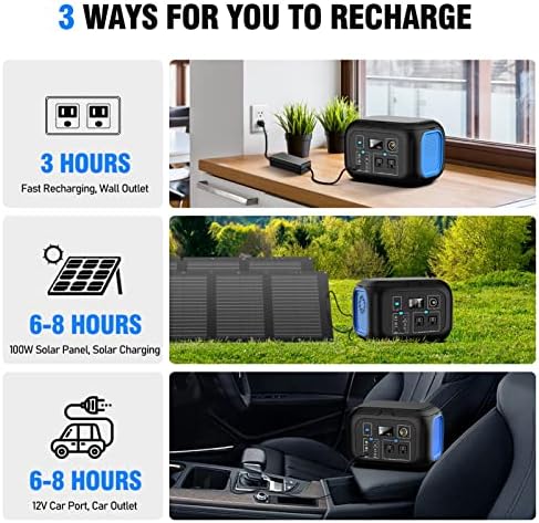 ENOFLO Portable Power Station 600W, 296Wh Lithium Battery Backup - Image 5