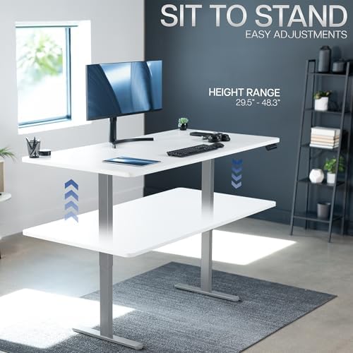 VIVO White 71 x 36 in Standing Desk, DESK-KIT-E2G7W-36 - Image 6