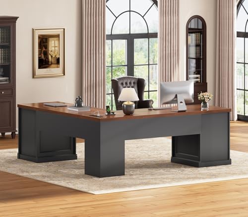 SEDETA L Shaped Office Desk with 4 Drawers Storage, 67"x67" Executive Desk - Image 3