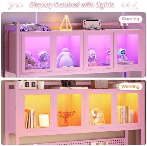 SEDETA L Shaped Gaming Corner Desk with Drawers, Hutch and Storage Shelves - Image 3