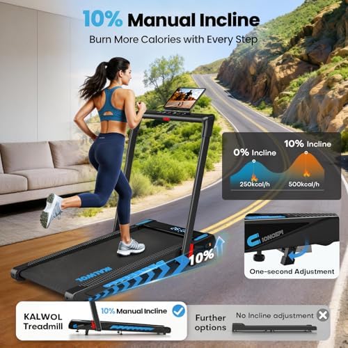 Treadmill with Speaker, 6-in-1 7.5MPH Foldable Treadmill for Home with App Compatible, Walking Pad with 10% Incline, LED Display, 3.0HP Brushless Drive, 350 LB Weight Capacity, 12 HIIT Programs - Image 4