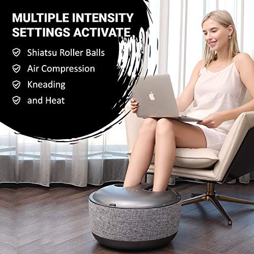 Ottoman Foot Massager by Ottossage, Massaging Ottoman with Removable Lid provides Air Compression, Shiatsu kneading, intense vibration and heat therapy. Extra Powerful with upgraded li-ion battery. - Image 6
