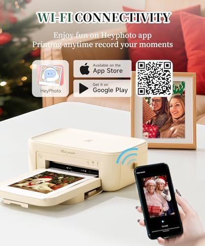 iDPRT 4x6 Photo Printer with 108 Sheets & 2 Ribbons,Instant Picture Printer - Dye Sublimation, Portable Color Photo Printers for iPhone, Android, WI-Fi Connnecting, Home Use - Image 2