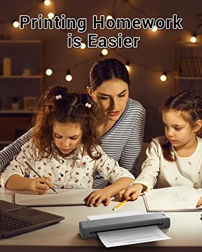 Phomemo Inkless Portable Printer for Travel - Wireless Thermal Printer Compatible with Phone & Laptop, Bluetooth Printers Supports 8.5" X 11" Letter Thermal Paper, Come with Carry Case - Image 6