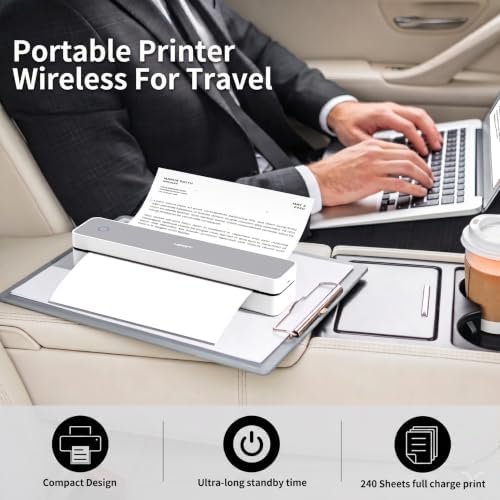 HPRT Inkless Portable Thermal Printer,MT610,203 DPI,8.5 x 11 - Image 6