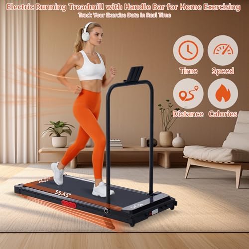 KASSADIN Small Walking Pad Treadmills with Handle Bar Incline for Home - Image 6