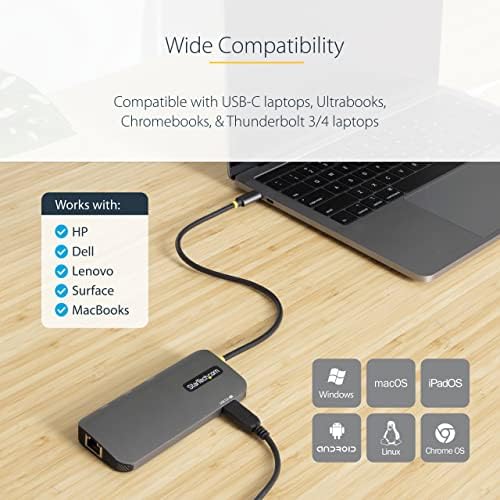 StarTech 6-in-1 USB-C Hub, 4K HDMI HDR10, 3X USB-A 5Gbps, GbE, 100W - Image 7
