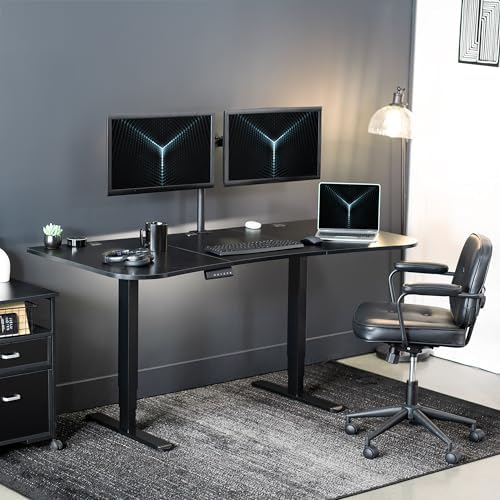 VIVO Black Carbon Fiber 63 x 32 in Standing Desk, DESK-KIT-2B1R - Image 2