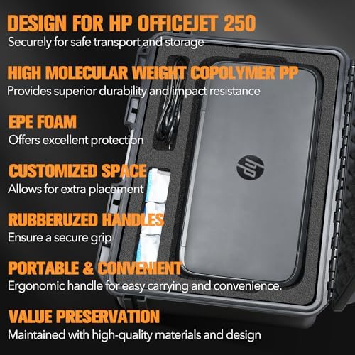 Case for Hp Printer 250 Officejet - All-in-One Portable with Custom Foam - Image 4