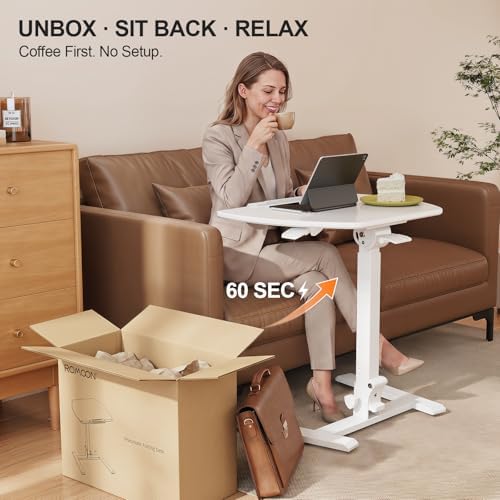ROMOON Foldable Standing Desk with Wheels: No-Assembly, Height Adjustable - Image 5