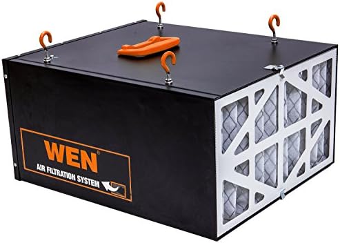 WEN 3410 3-Speed Remote-Controlled Air Filtration System (300/350/400 CFM), Basic w/ RF Remote (400 CFM) , Black - Image 3
