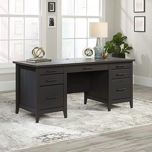 Sauder® Summit Station 66" W Executive Computer Desk, Raven Oak by SAUDER%C2%AE