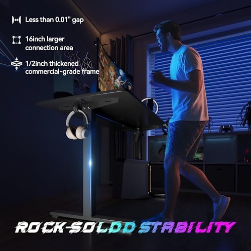 48 x 24 Inch Electric Standing Desk, 3 Memory Presets, Black - Image 4