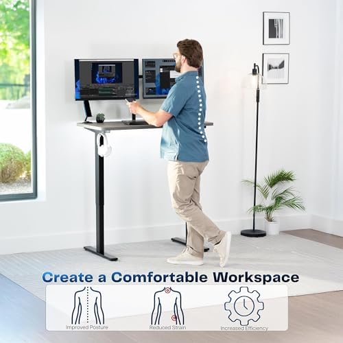 VIVO Dark Gray 43 x 24 in Standing Desk, DESK-1B4G - Image 4
