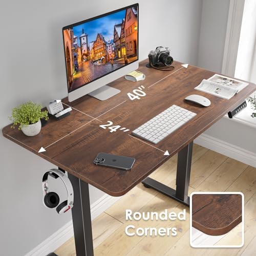 STARY Electric Standing Desk Adjustable Height Sit Stand Home Office Desk with Splice Board - Image 3