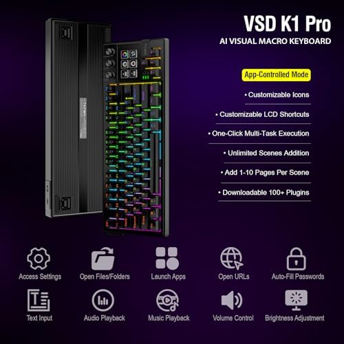 VSD K1 Pro 87‑Key Macro Mechanical Keyboard with Integrated Streaming Deck - Image 5
