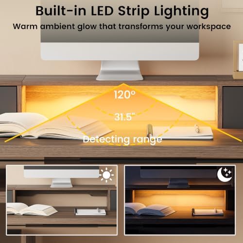 ModernMate 61'' L Shaped Electric Standing Desk with 360° Rotating Cabinet - Image 7