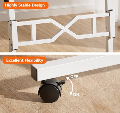 Oransail Small Standing Desk with Wheels, 29.5-45.3 Inch Adjustable Height - Image 6