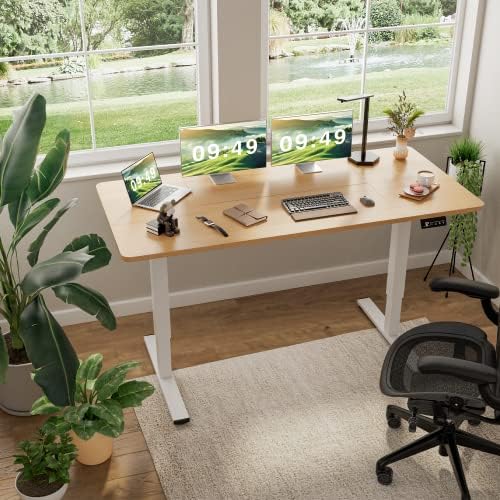 Furmax 63 Inches Electric Height Adjustable Standing Desk Home Office Desk - Image 2
