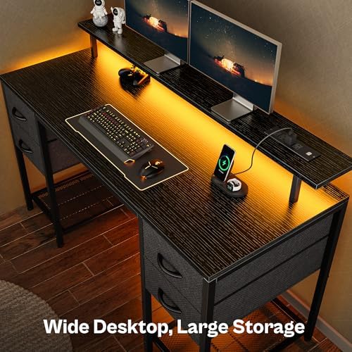 Huuger 55 inch Computer Desk with Power Outlets & 4 Drawers - Image 4