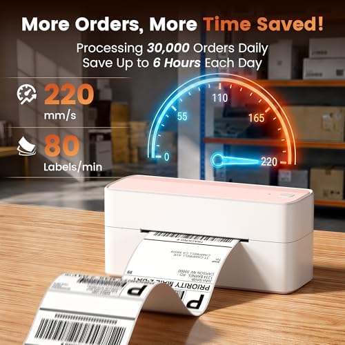 Phomemo High-Speed Thermal Label Printer, 241H Label Printer & 20Pcs Labels - Image 3