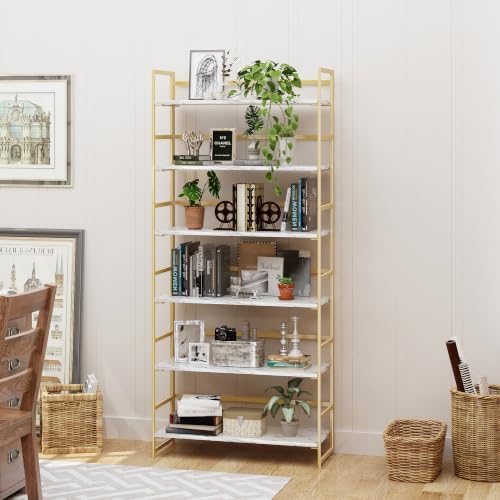 BHG Vintage Multifunctional Folding Bookshelf, No-Assembly Plant Stand Storage Rack Shelves for Home Office - Image 6
