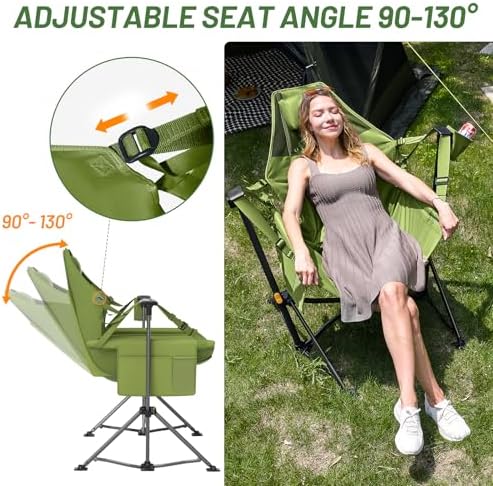 TIMBER RIDGE Hammock Camping Chair, Portable Oversized Swinging Camp Chairs - Image 4