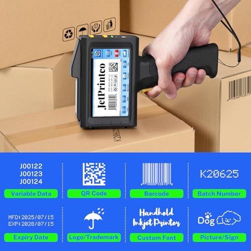 0.5 Inch Print Height Intelligent JC01 Handheld Inkjet Printer (Black) - Image 3