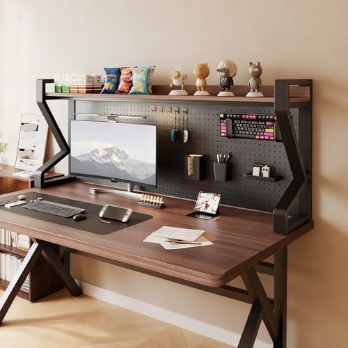 JHDXL Desk Shelf Organizer with Pegboard & Storage Accessories, Space-Saving Desk Storage Shelf, Desktop Shelf Organizer Display Rack, for Dorm, Office(Black 1,65 * 113cm/26.6 * 44.5in) by Unknown