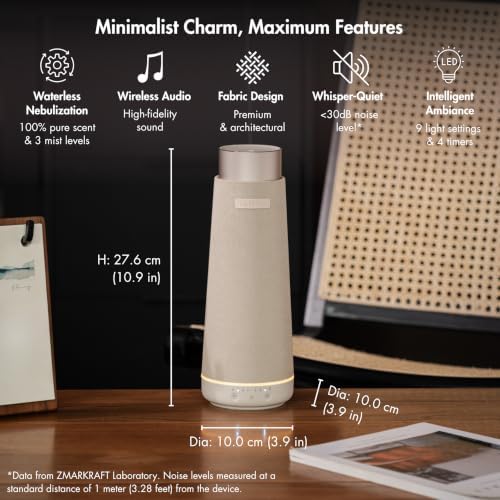 Waterless Essential Oil Diffuser with Integrated Speaker & Ambient Lighting - Image 2