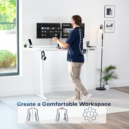 VIVO White 71 x 30 in Standing Desk, DESK-KIT-1W7W - Image 4