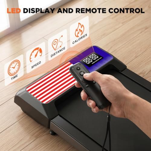Under Desk Treadmill with Incline, Portable Walking Pad with Handlebar - Image 3