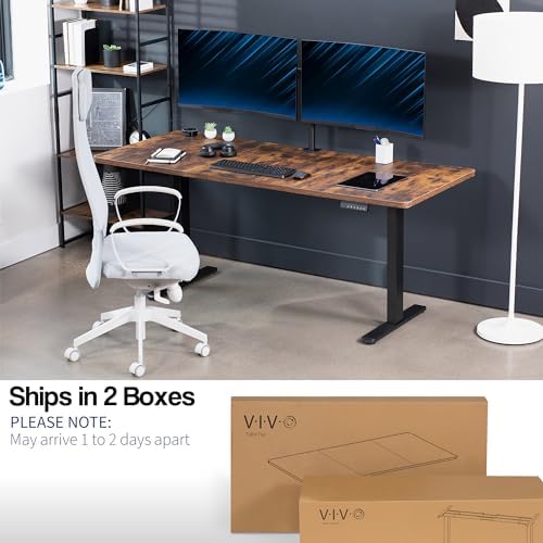 VIVO Rustic Vintage Brown 71 x 30 in Standing Desk, DESK-KIT-E2B7N - Image 4