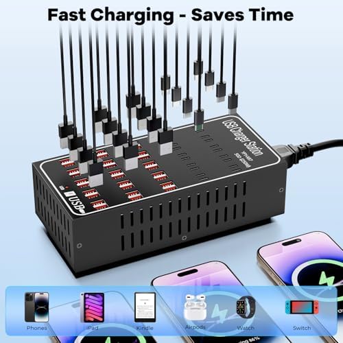 Charging Station for Multiple Devices, Vantacent89 Multiple Charger Station with Multiple Fast Charging 50 Ports - Image 5