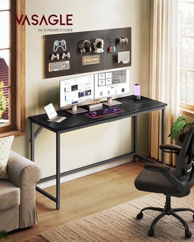VASAGLE Computer Desk, Steel Frame Gaming Desk for Home Office, 55.1 Inch - Image 2