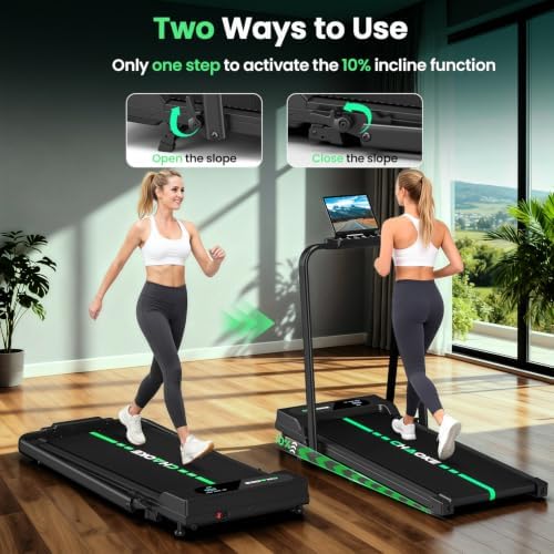 Walking Pad Treadmills for Home with 7.5MPH, Built-in Speaker, Upgrade 3.0HP Foldable Treadmills with 10% Incline, Compact Running Machine with APP, 350 LBS, LED Display, Remote Control - Image 5