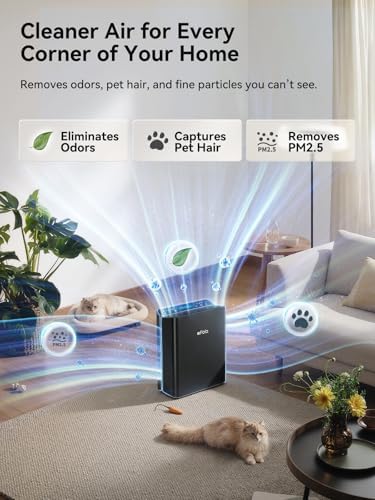 Afloia Air Purifier for Home, PM2.5 Air Quality Monitor, Smart Auto Mode - Image 2