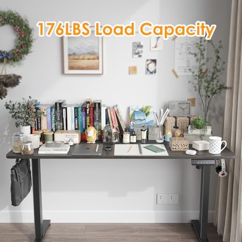 STARY Electric Standing Desk Adjustable Height Sit Stand Home Office Desk with Splice Board - Image 2